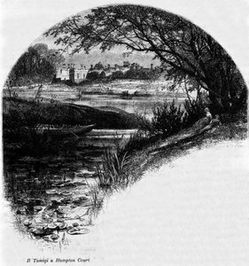 La Tamise à Hampton Court : Palais de Hampton Court, ancienne résidence du roi Henri VIII d