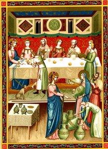 Le festin de noces à Cana, miniature d