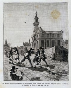 Les agents étaient postés sur le Pont Neuf, pour arrêter ceux qui ne pouvaient pas justifier leur droit