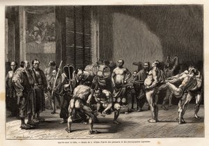 Les préparatifs pour la lutte de sumo, les athlètes s