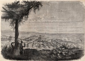 La ville de Bergame vers 1858 - gravure