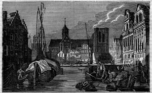 La ville de Gand en Belgique au 19ème siècle. - Unknown artist
