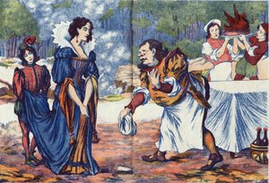Le cuisinier répond à la princesse qu
