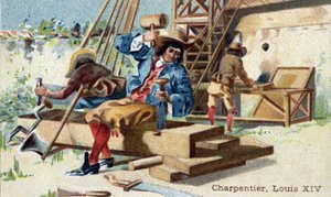 Le métier de charpentier au début du 18ème siècle - Unknown artist