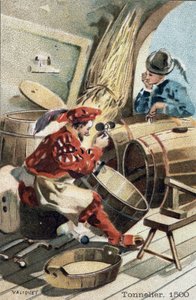 Le métier de tonnelier en 1500.