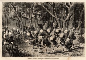 La danse de la ronde du riz, qui a lieu au 10ème mois de l