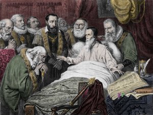 La mort de Jean Calvin (1509 - 1564) - Unknown artist