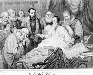 La mort de Jean Calvin (1509 - 1564) - Unknown artist