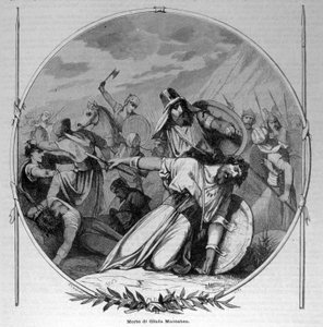 La mort de Judas Macchabée pendant la révolte des Maccabées contre les Séleucides en 160 av. J.-C. Gravure du 19ème siècle. - Unknown artist