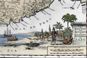 Le débarquement des conquistadors espagnols Francisco Pizarro - Unknown artist