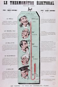 Le thermomètre électoral - dessin - Unknown artist