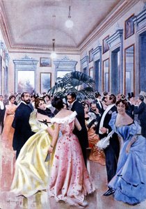 Le foyer du théâtre de La Scala (Teatro alla Scala) à Milan. 1890 - Unknown artist