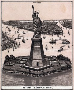 La grande statue de Bartholdi à New York, USA, dans "Le monde illustré 168 vues" Non daté (fin XIXe siècle) - Unknown artist