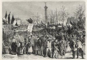 La foire au jambon au boulevard Bourdon à Paris (Place de la Bastille) - 1868 - Unknown artist