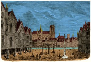 La maison aux piliers ou maison du Dauphin, ancien et premier hôtel de ville de Paris au Moyen Âge - Unknown artist