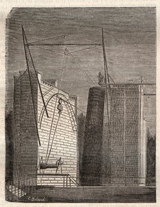 Le grand télescope miroir (ou léviathan) de William Parsons dit Lord Rosse, du château de Birr à Parsonstown (Irlande) - Unknown artist