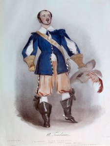 Le chanteur lyrique Antonio Tamburini (1800-1876) dans le rôle de Riccardo pour l