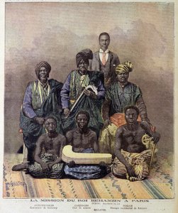 La mission du roi Béhanzin du Dahomey (actuel Bénin) à Paris - dans « Le Petit Journal » du 2 décembre - Unknown artist