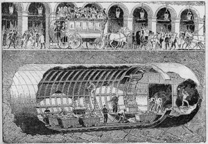 Le percement de la route sous la rue de Rivoli en 1895 - Unknown artist