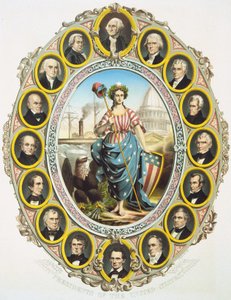 Les présidents des États-Unis avec le symbole de l