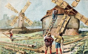 Le métier de fabricant de moulins à vent au début du XVIIIe siècle. - Unknown artist