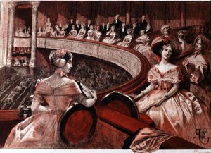 Le public dans un balcon au théâtre