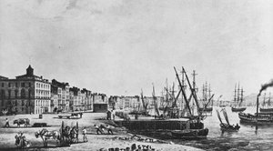 Les quais de Bordeaux en 1833 - Unknown artist