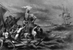 Le radeau de la Méduse voyant l