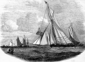 Les régates de Cowes en 1851 - gravure, Bibl. des Arts déco - Unknown artist