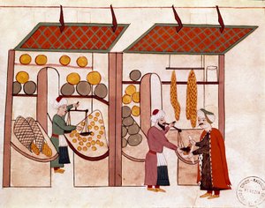 La boutique du marchand des quatre saisons, sur les vices des fruits et légumes. Miniature d