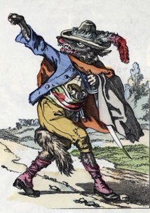 Le loup. Illustration du conte « Compère le Loup, Maître Renard, Commère la Chèvre et ses petits biquets » d