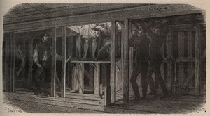 Tours de théâtre - déglutition - gravure de 1875
