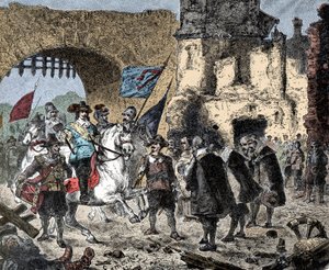 Bernard de Saxe-Weimar (1604-1639) victorieux à Breisach (Allemagne) - Bernhard de Weimar entrant à Breisach - Unknown artist