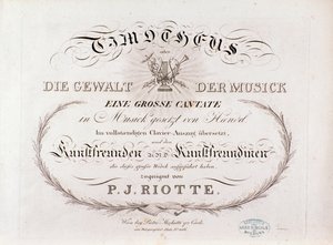 Page de titre de la partition musicale de Timotheus par G F Handel (1812) - Unknown artist