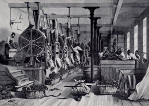 Usine de tabac, buanderie et râpage de tabac. Gravure vers 1867. Paris, Musée Carnavalet - Unknown artist
