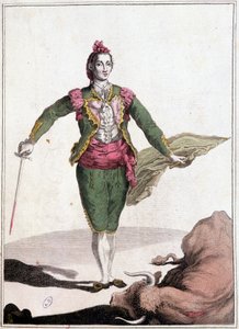 Costume de toréador, le célèbre Joaquin Costillares, après avoir renversé le taureau, en 1825 - Unknown artist