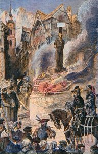 Torture de Michel Servet à Genève (1511-1553) (gravure)
