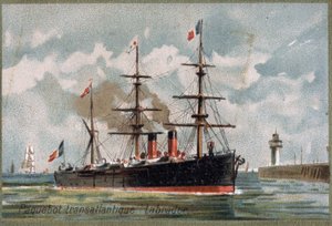 Paquebot transatlantique « Labrador » vers 1880. Chromolithographie du 19ème siècle - Unknown artist