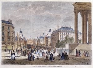 Transformations de Paris sous le Second Empire, Paris Haussmannien. Inauguration du Boulevard Malesherbes (travaux Haussmann) - Unknown artist