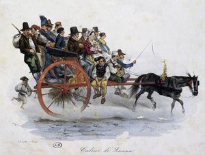 Transport en commun : calèche - Unknown artist