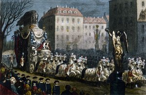 Transport des cendres de Napoléon Ier (1769-1821), à Courbevoie (Hauts-de-Seine), le 15 décembre
