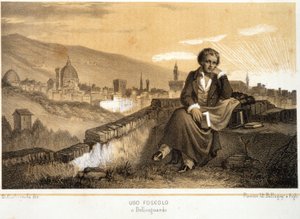 Ugo Foscolo (1778 - 1827), poète et romancier italien, à Bellosgardo - dans « Storia d