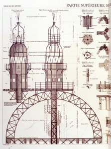 Partie supérieure (3e étage) de la Tour Eiffel - design industriel - Unknown artist