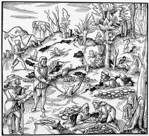 Utilisation du seau magique pour rechercher les trésors de la terre - dans « Le Livre des Mines » par Agricola