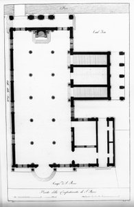 Venise. École de San Rocco, fondée en 1478. Plan. 19ème siècle. - Unknown artist