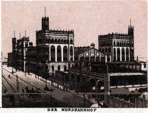 Vienne, Autriche : vue de la gare du Nord à Vienne. dans "Le monde illustre 168 vues" Non daté (fin du 19e siècle)