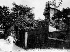Vue de Paris : Le Moulin de la Galette, Quartier Montmartre - Unknown artist
