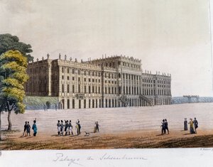 Vue du palais de Schönbrunn à Vienne, Autriche. Gravure de 1826. Collection privée - Unknown artist