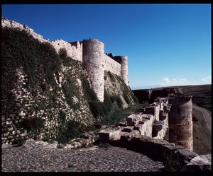 Vue du Krak des Chevaliers, château croisé, vers 1100 - Unknown artist