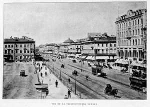 Vue de la perspective Newsky. Saint-Pétersbourg - Unknown artist